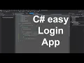 Csharp easy login app setup project C easiest tutorial for beginners 2021