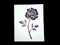 How to draw a Black Rose