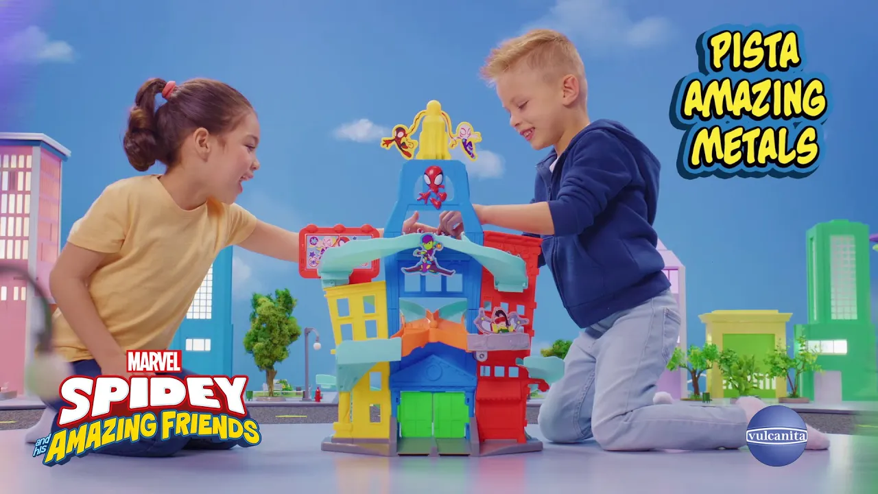Vulcanita Juguetes — Spidey and His Amazing Friends Amazing Metals Playset (YouTube video ad)