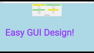 Tkinter Tutorial for beginners - Create a simple Exam GUI