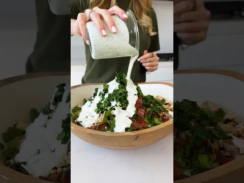 Chicken Bacon Ranch Chopped Salad | Downshiftology
