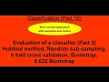 40 Holdout method random sub-sampling k fold cross validation Bootstrap 0 632 Bootstrap