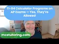 TI-84 Programs on AP Exams Yes They re Allowed