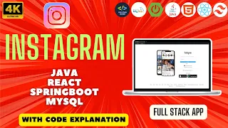 Java React Mysql FULL STACK Instagram clone App Project Using Java SpringBoot My Sql React