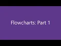 Flowcharts Part 1 - Flowchart Basics