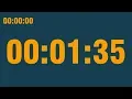 1 minute 35 second timer with end alarm time elapsed and progress bar