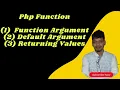 php function Function Arguments Default Argument Value by mithun sarker part 11