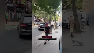 Road Rager Attacks a Driver With a Skateboard