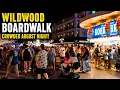 Wildwood Boardwalk at Night CROWDED August Night Walk 2026 Wildwood NJ
