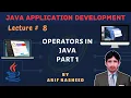 Learn Java tutorial in part 8 operators in java By Arif Rasheed SSTLab