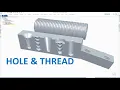 Solid Edge Tutorials Modeling How to create Hole Thread in Solid Edge