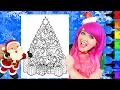 Coloring A Christmas Tree Presents Holiday Coloring Page Prismacolor Markers KiMMi THE CLOWN