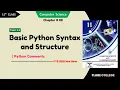 Basic Python Syntax and Structure - 11th Class 1st Year Computer Science