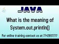 What is the meaning of System out println in java in Hindi