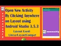 Open new Activity with Layout Android App Development Tutorial For Beginners