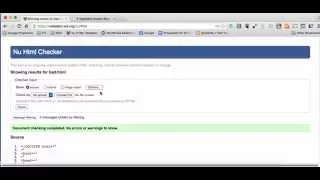How To Error Check Validate HTML Code With Nu HTML Checker