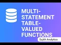 SQL Tutorials Multi statement table valued functions