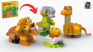 4 DINOSAURS Lego classic 11034 ideas How to build easy