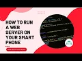 How to run a web server with PHP FTP on your smart phone