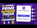 Prime Number Finder Using HTML CSS JavaScript JavaScript Mini Project