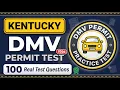 Kentucky DMV Permit Test 2026 100 Most Important KY Written Practice Questions