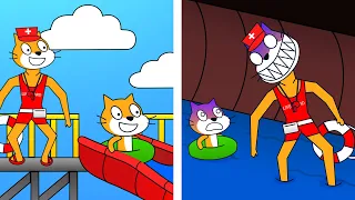 I Made a Waterslide Horror Game on Scratch