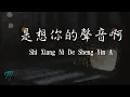 Ao Qi Ye 傲七爺 – Shi Xiang Ni De Sheng Yin A 是想你的聲音啊 Lyrics 歌词 Pinyin/ English Translation (動態歌詞)