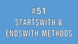 Python startswith endswith methods