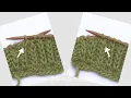 How to decrease 2 stitches in false English rib facing left and right