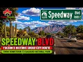 Speedway Boulevard Driving Across Tucson from Downtown to Saguaro National Park 4K