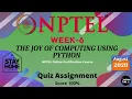 NPTEL The Joy of Computing using Python Week 6 Quiz Assignment Solutions August 2020 Swayam