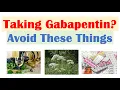 What To Avoid When Taking Gabapentin Foods Natural Supplements Medications