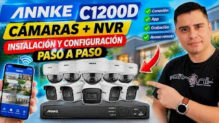 Cómo instalar cámaras de seguridad 4K annke c1200D con NVR | Paso a paso