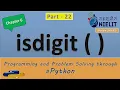isdigit function on in hindi with example