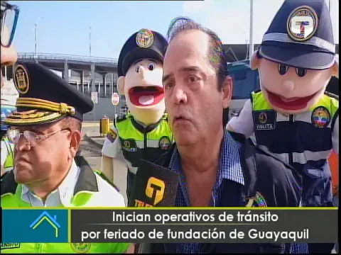Inician operativos de tránsito por feriado de fundación de Guayaquil
