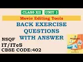 CLASS XII UNIT 1 Web Application Question Answer