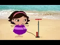 June is infation her self at the beach a new episode from The Little Einsteins inflation