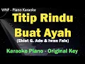 Download Lagu Ebiet G. Ade \u0026 Iwan Fals - Titip Rindu Buat Ayah (Karaoke Piano)