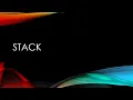 Stack Introduction data Structures Third semester BCA