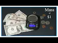 What it the weight of a One US Dollar Bill 1