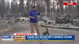 Families returning to recover small miracles from destroyed neighborhoods