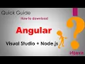 How to download angular9 cli in visual studio and node js quick guide