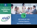 450 Series 1104 Contract Reports Alternative Procedures