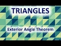 Triangles 3 Exterior Angle Theorem