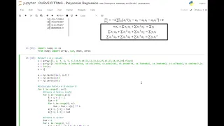 Polynomial Regression using Gauss Elimination - Python Code