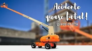 ACIDENTE no Trabalho em Altura - QUEDA da PTA - Acidente com Plataforma - Plataforma Suspensa