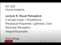 IAT355 Lecture 5 1 Visual Perception Preattentive Processing
