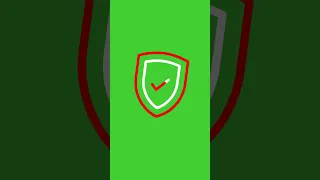 No COPYRIGHT Animated Shield Check Icon On Green Screen Background HD 