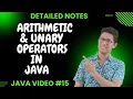 Java Tutorial Arithmetic Unary operators in Java Complete Java course for Beginners