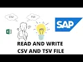 How to Read TSV File How to Read Tab Separated Values CSV Files ABAP